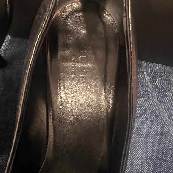 GUCCI BLACK MONOGRAM PUMP SHOES 7 - Picture 3 of 7